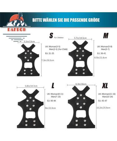 10 Teeth Crampons for Shoes | Anti-Slide Ice Claws for Hiking Snow & Ice | Stainless Steel Shoe Spikes (EU 40-44) - Buy Online on GoSupps.com