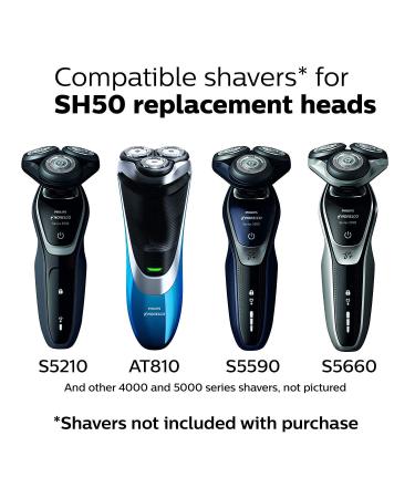 OEM SH50 Replacement Heads for Philips Norelco Series 5000 Shavers - AquaTouch & PowerTouch - Buy Online on GoSupps.com