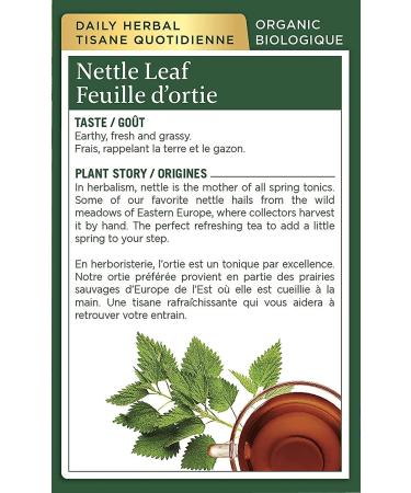 Traditional Medicinals Nettle Leaf 16 Count Tea Bags (6 Pack) Tea Nettle Leaf 16 Count (Pack of 6) - Buy Online on GoSupps.com