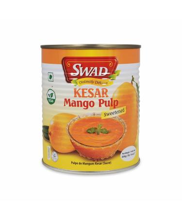 Swad Kesar Mango Pulp with Sugar 850g Pack of 6