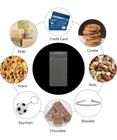 Clear Self Stick Cellophane Bags 3x5 Crystal Adhesive Cello Baggies 100pcs OPP Poly Glassine Bags 2mil for Cookie Snacks Nuts Chocolate Bracelet Card Keychain Soap 100ct 3"x5" - Buy Online on GoSupps.com