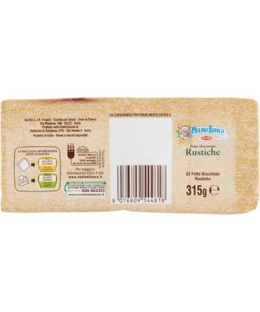 Mulino Bianco Biscottate Le Rustiche Lot of 12 biscuits Biscottate 315 g + Pulp Italian Gourmet Pulp 400 g - Buy Online on GoSupps.com
