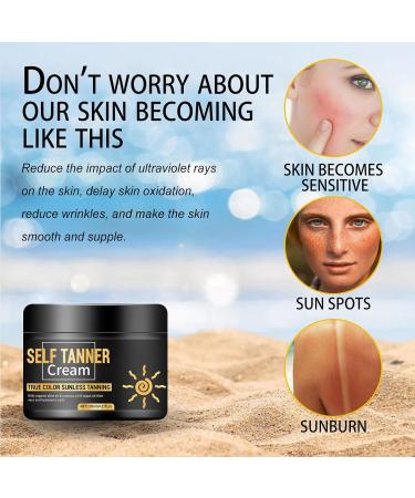 Self Tanner Cream True Color Sunless Tanning Premium Sunbed Tanning Accelerator Cream Self Tan Body Cream Face and Body Tanning Gel Intensive Tanning Gel Natural Self Tanner & Tanning Accelerator - Buy Online on GoSupps.com