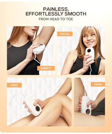 Skinzeal IPL Hair Removal Laser Device - 999 999 Pulses 5 Energy Levels Painless for Body Armpit Face & Bikini - Suitable for Women & Men - Buy Online on GoSupps.com