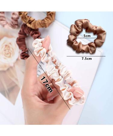 Uni-Fine Shop Satin Hair Ties for Women - Small Scrunchies Elastic Ponytail Holders 6 Colors Hair Jewelry for Girls - Buy Online on GoSupps.com