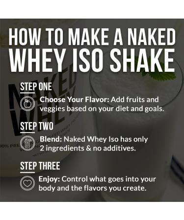 NAKED Whey Isolate Protein - Only 2 Ingredients 30g Grass-Fed Protein Zero Carb Unflavored Undenatured Non-GMO No Soy Gluten-Free No Preservatives - 28 Servings - Buy Online on GoSupps.com