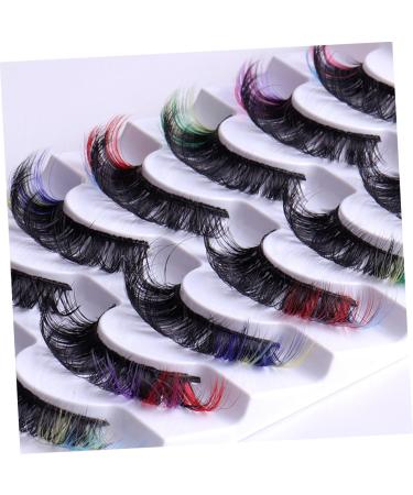 minkissy 7 Pairs Fake Eyelashes False Lashes Curl Lash Extensions Individual Lashes False Eyelashes Makeup Eyelashes Lash Clusters with Color Fake Lashes Make up Extend Chemical Fiber - Buy Online on GoSupps.com