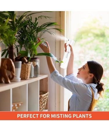 Sandiyago Continuous Water Spray Bottle 300ml Fine Mist Empty Hair Spray Bottle Plastic Water Mist Sprayer for Hairstyling Cleaning Plants Misting Essential Oil White Transparent - Buy Online on GoSupps.com