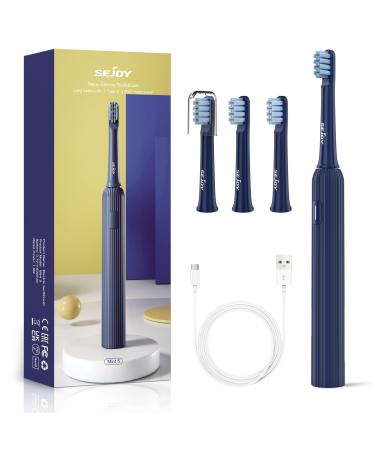 Sonic Electric Toothbrush with 7 Brush Heads for Adults and Teens Rechargeable Electric Power Toothbrushes 3 Modes with 2 Minutes Build in Smart Timer IPX7 Waterproof for 30+ Days Use Blue(one-key) - Buy Online on GoSupps.com