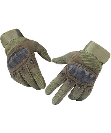 Hikeman Touchscreen Hard Knuckle Gloves for Men & Women - Perfect for Outdoor Sports Cycling Motorcycle Hiking Climbing and Lumbering in Army Green - Buy Online on GoSupps.com