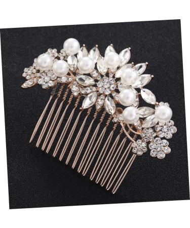 Didiseaon Pearl Hair Comb Crystal Headpiece Hair Accessories Rhinestone Barrettes Crystal Hair Comb Rhinestone Headpiece Bridal Hair Comb Pearl Comb Vintage Hair Comb Props Fashion Bride - Buy Online on GoSupps.com