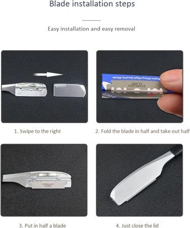 Lckiioy 2X Shaving Knife Set | Spring Design Blades for Men & Women | Perfect for Beard Face Armpit & Body Shaving - International Shipping Available - Buy Online on GoSupps.com