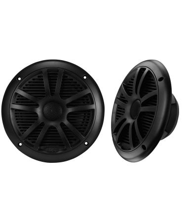 BOSS Audio Systems MR6B 6.5 inch Marine Stereo Boat Speakers - 180 Watts (pair), 2 Way, Full Range, Tweeters, Coaxial, Weatherproof, Sold in Pairs