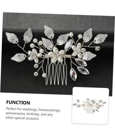 Angoily Bridal Hair Accessories Hair Comb for Women Headwear for Women Pearl Headpiece Diamond Hair Accessories Handmade Bridal Hair Comb Banquet Hair Comb Bride Rhinestones Zinc Alloy - Buy Online on GoSupps.com