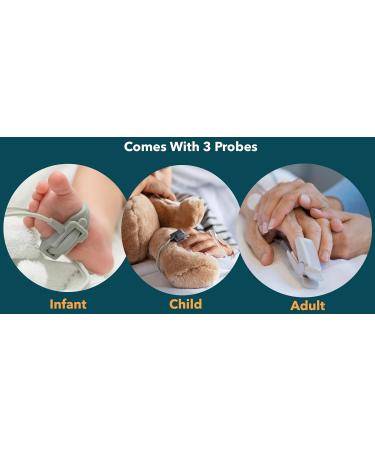 Buy EMAY Handheld Pulse Oximeter - Continuous SpO2 Monitoring for Adults Children & Infants | Smartphone & Computer Compatible - Buy Online on GoSupps.com