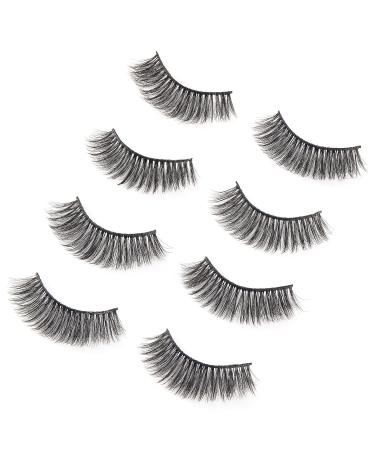 Buy 4 Pairs of Fluffy 7D False Eyelashes - Natural Look International Shipping - Buy Online on GoSupps.com