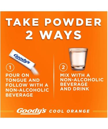 Goody's Extra Strength Headache Powder Cool Orange Flavor Dissolve Packs - 24 Individual Packets (2 Pack) - Buy Online on GoSupps.com