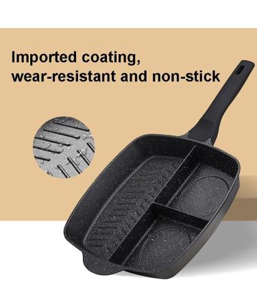 SKINII Pan 3-in-1 Non Stick Frying Pan Cooking Wok Pot Cookware Breakfast Egg Pan Skillet Kitchen Utensils - Buy Online on GoSupps.com