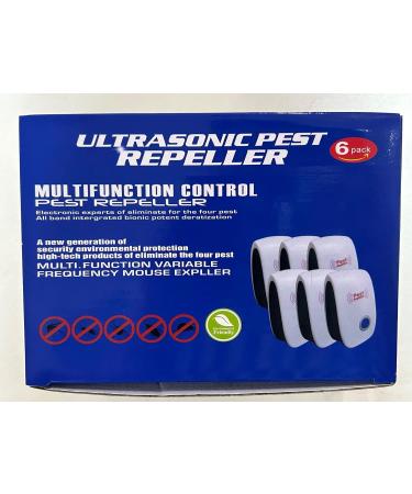 Ultrasound Pest Control - 6 Piece Electronic Mosquito & Insect Defense for Indoor Use | Effective Protection Against Mosquitoes Spiders & Insects - Buy Online on GoSupps.com