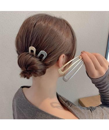 ARHZ 4 Pieces Hair Accessories Women's Hair Barrette U-Shaped French Style Chopstick Fork for Women Girls Accessory Comb Hair Reusable - Buy Online on GoSupps.com