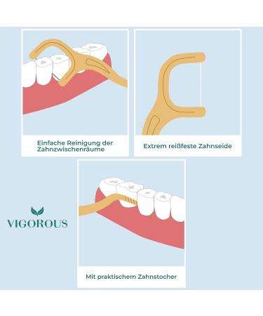 Vigorous 150 Pieces - Sustainable Vegan Dental Floss Sticks for Adults & Children | Uncharged Tooth Picks for Optimal Dental Hygiene - Buy Online on GoSupps.com
