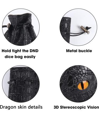 DND Dice Bag - Medieval Leather Coins Pouch for 6 Sets of Dice - RPG Game Storage & Accessories - Buy Online on GoSupps.com