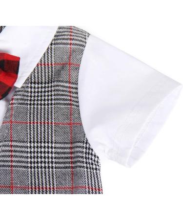 AmzBarley Baby Boys Gentlemans Tuxedo Rompers Grey 6-12 Months - Buy Online on GoSupps.com