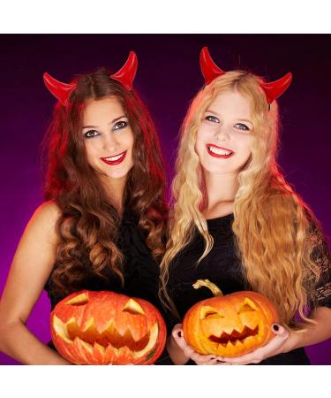 Halloween Devil Horns Headband - Themed Party Costume Accessory in Red - Buy Online on GoSupps.com