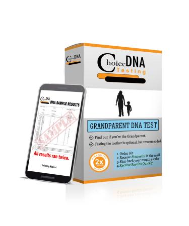 Grandparent DNA Home Test Kit - Includes one grandparent & one child. (At Home - for Personal Purposes Only)  Free Return Shipping to Lab, All Lab Fees Included - Results in 6 Business Days