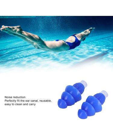 Buy Reusable Blue Ear Plugs for Swimming Showering & Sleeping - Noise Reduction - Buy Online on GoSupps.com