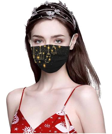 Amdole Christmas 50-Piece Adult 3-Layer Breathable Face Masks - festive Black Printed Neck Gaiters for Men - International Shipping - Buy Online on GoSupps.com