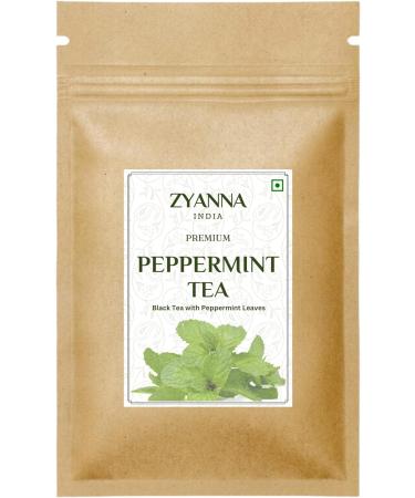 Zyanna Peppermint Tea - Premium Black Tea Infused with Peppermint Leaves - 100g/50 Cups - Natural Ingredients for Refreshing and Relaxing Flavour - Buy Online on GoSupps.com