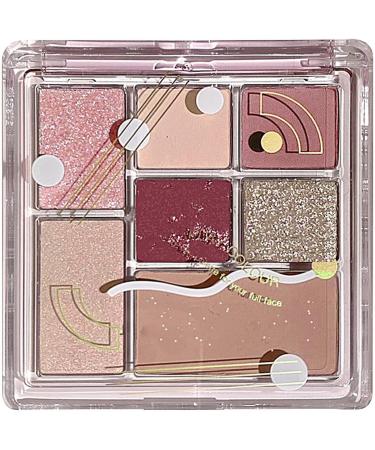 Colorful Eyeshadow Palette - 7 Colors Waterproof Eye Shadow Professional Vibrant Colors Shades Cosmetics Compact Waterproof Glitter Makeup Palette for Blendable Bright Makeup Littryee No. 04 Temperament Purple Brown - Buy Online on GoSupps.com