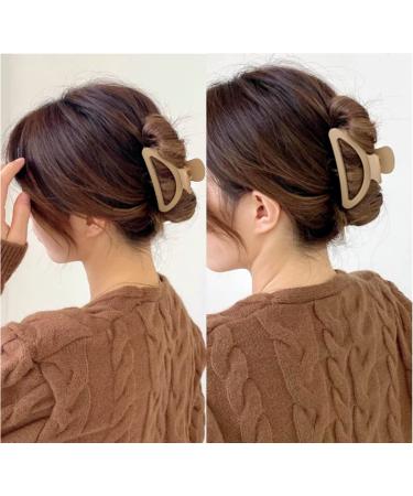 8 Pcs Neutral Hair Claw Clips - Casual Wear Hair Accessories for Women and Girls | Nonslip & Strong Hold Matte Clips for Thick and Thin Hair - Buy Online on GoSupps.com