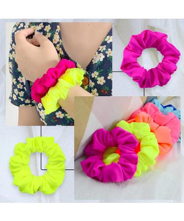 Simnice Waterproof Neon Swim Scrunchies - 16 Colors, Water-resistant Hair Ties for Women and Girls - Buy Online on GoSupps.com