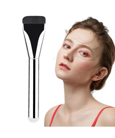 Powder brush for liquid fondation women |Ultra Thin Foundation Brush |Foundation Pinsel Makeup Concealer Brush |Make up brush flat fiber hair face brush |Beauty gifts for women girls rubber gear made of copper pipe