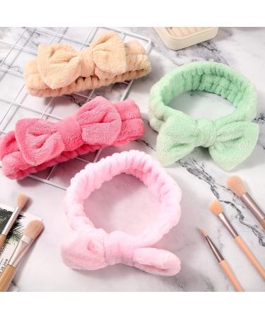 52pc Soft Coral Fleece Spa Headband Set | Makeup & Skincare Bow Headband | 13 Colors | Girls & Women's Slumber Party Supplies - Buy Online on GoSupps.com