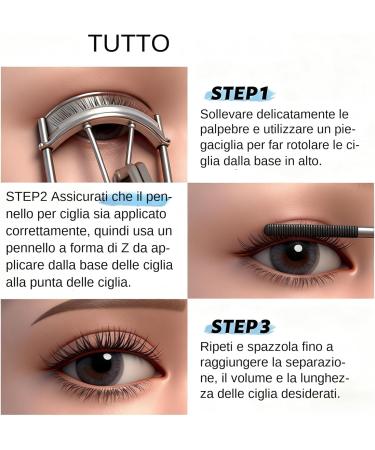 Curling Effect Mascara Waterproof and Long-Lasting Tri-Faced Lash Lifting Effect for Women - For Women Girls Dates Work Travel Parties Weddings Photography - Buy Online on GoSupps.com