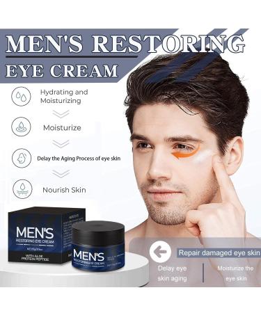 Men's Restoring Eye Cream | Hydrating Under Eye Cream for Dark Circles & Puffiness | Anti-Aging & Fine Line Reduction - Buy Online on GoSupps.com