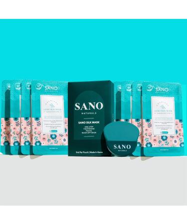 Vegan Zombie Mask - Sano Silk Dermatologist Tested Korean Face Mask for Glass Skin Pore Reduction & Anti-Aging - Pack of 8 - Buy Online on GoSupps.com