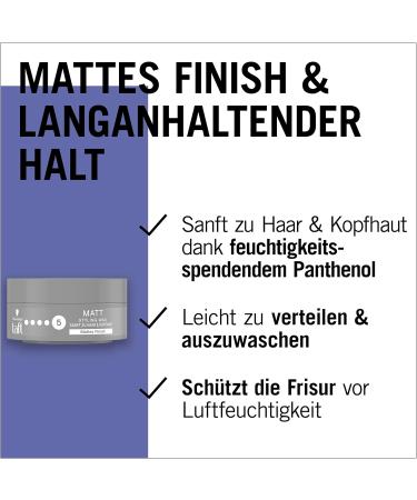 Schwarzkopf Tafe Styling Wax Matt - Vegan Hair Wax (150ml 2 Pack) for Long-Lasting Hold & Matte Finish | International Shipping - Buy Online on GoSupps.com