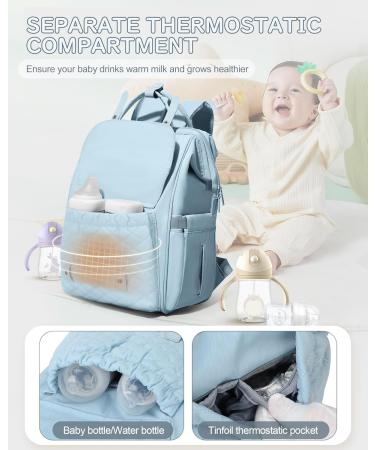 Buy Box Seed Baby Diaper Bag - Waterproof Backpack with Stroller Belts for Parents | Large Capacity Casual Daypack in Blue A4 - Buy Online on GoSupps.com