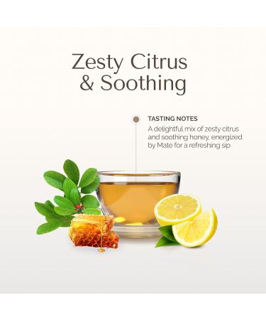 Palermo Organic Yerba Mate Tea Bags - Honey Citrus with Ginger & Turmeric | 20 Count | Energizing Antioxidant-Rich Vegan Gluten-Free - Buy Online on GoSupps.com