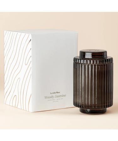 LA Jolie Muse Woody Jasmine Scented Candle | Natural Wax | 80 Hours Burn Time | Home Decor Gift | 12.3oz - Buy Online on GoSupps.com