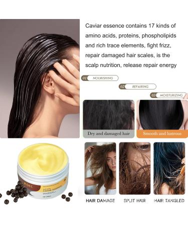 Collagen Hair Mask - Caviar Treatment for Damaged Hair | Deep Repair & Conditioning for All Hair Types - Buy Online on GoSupps.com