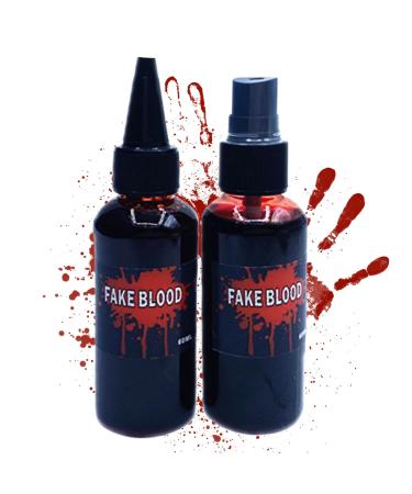 Fake Blood - Creative Blood Gel and Splatter Makeup Easy Wash-Off Costume Makeup | Halloween Props for SFX House Party Cosplay Zombie Walk P