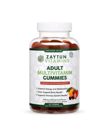 Zaytun Vitamins Halal Adult Multivitamin Gummies for Men Women Complete Everyday Nutritional Support with Biotin Vegan Natural Fruit Flavors Non-GMO Made in USA - Halal Vitamins