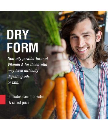 Solaray Dry Form Vitamin A 7600 mcg - 60 VegCaps for Healthy Vision & Immune Support - Buy Online on GoSupps.com