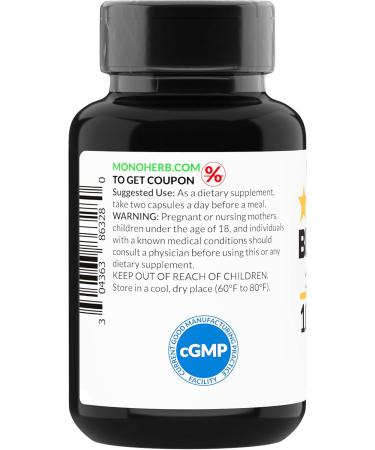 MONOHERB Black Tea Extract 1000 mg - 90 Vegetarian Capsules - Buy Online on GoSupps.com