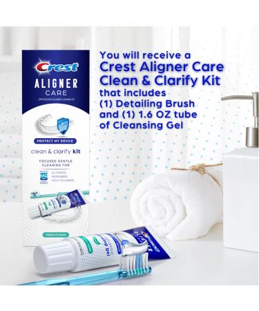 Crest Aligner Care Clean & Clarify Kit - Brush & 1.6 oz Cleansing Gel for Aligners, Retainers, Mouthguards - Buy Online on GoSupps.com